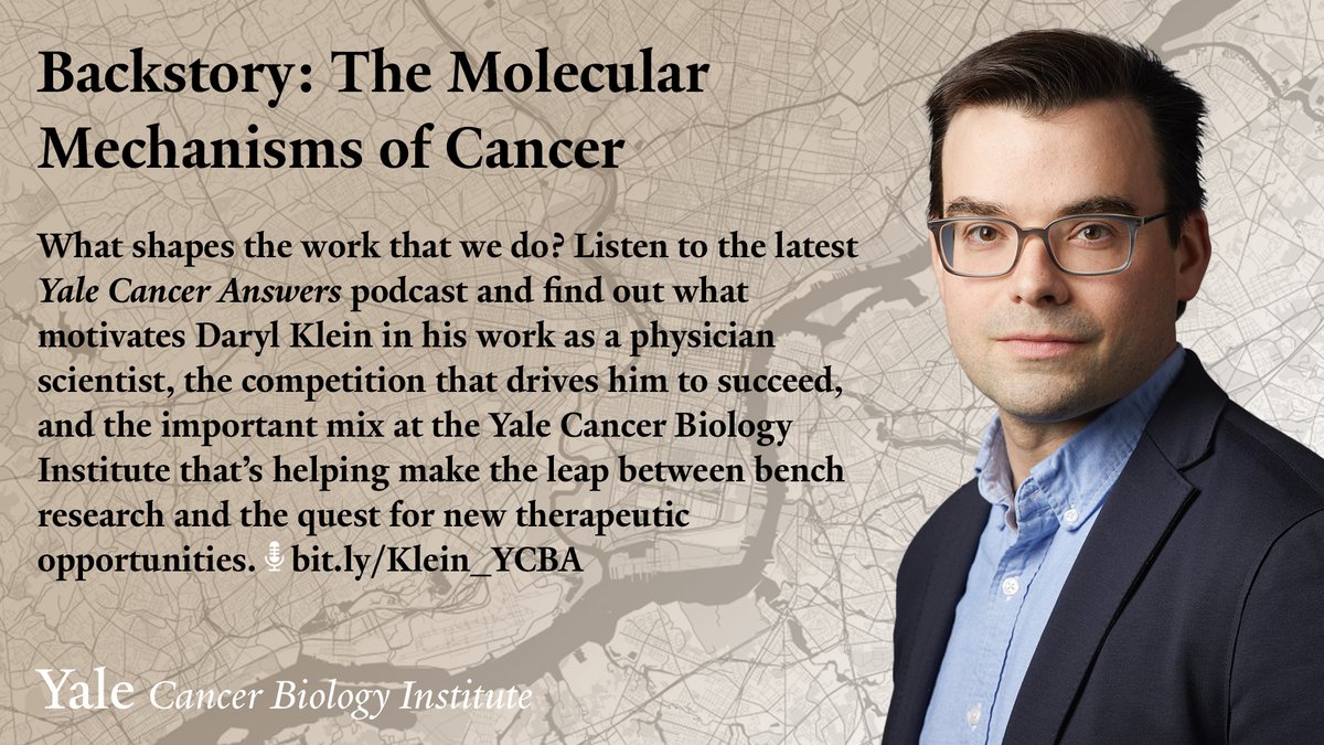 Yale West Campus (@yalewestcampus) on Twitter photo What shapes the work we do? Listen to the latest Yale Cancer Answers pod to find out what drives Daryl Klein MD, PhD, to uncover the molecular mechanisms of #cancer bit.ly/Klein_YCBA <a href="/YaleMed/">Yale School of Medicine</a> <a href="/YaleCancer/">Yale Cancer Center</a> What shapes the work we do? Listen to the latest Yale Cancer Answers pod to find out what drives Daryl Klein MD, PhD, to uncover the molecular mechanisms of #cancer bit.ly/Klein_YCBA <a href="/YaleMed/">Yale School of Medicine</a> <a href="/YaleCancer/">Yale Cancer Center</a>
