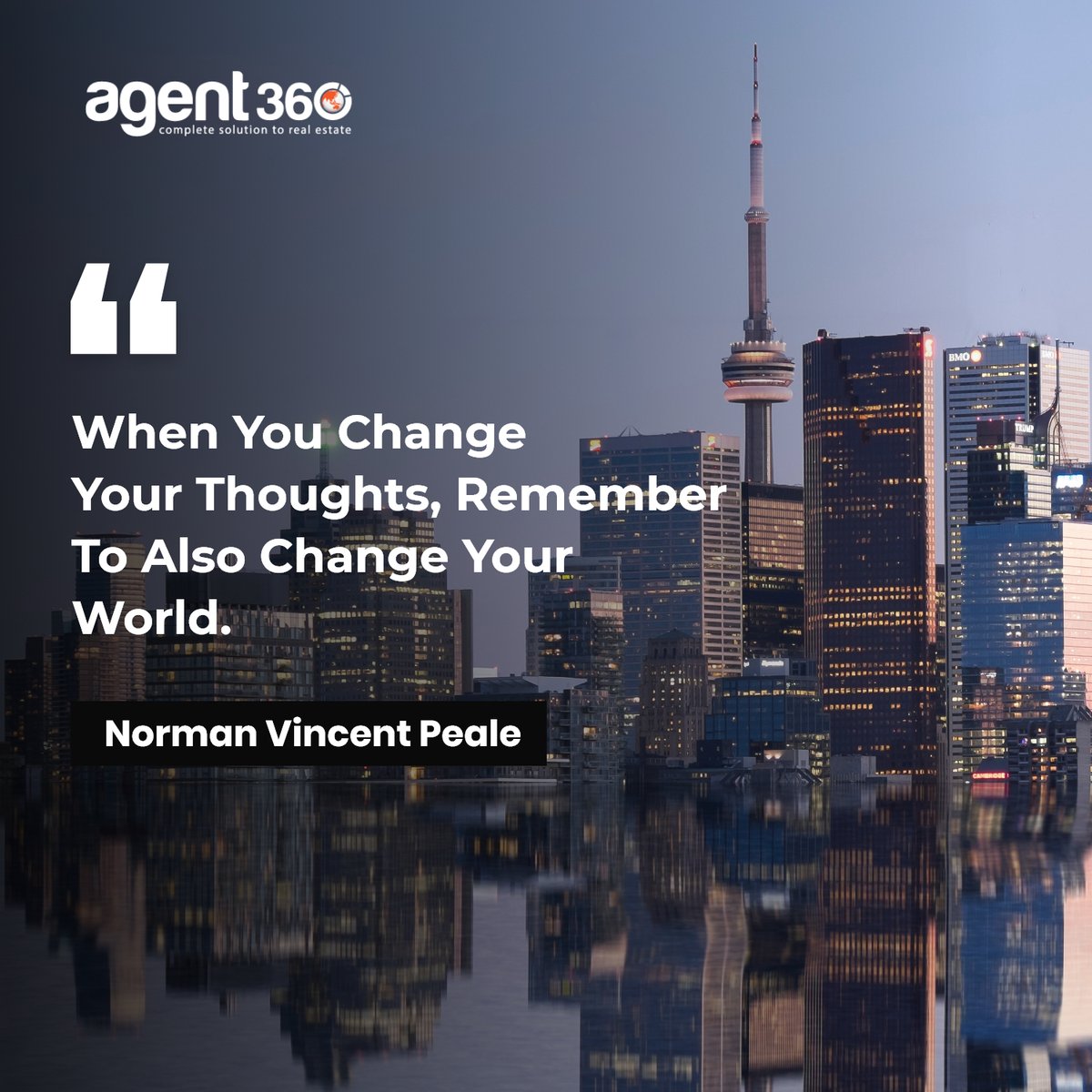 Agent360CA's tweet photo. βWhen you change your thoughts, remember to also change your world.ββNorman Vincent Peale
#motivationalquotes #thoughts #agent360 #NormanVincentPeale https://t.co/ATCfLRHW9M
