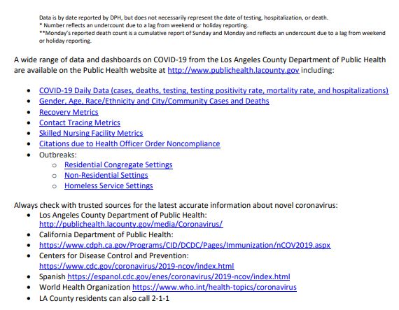 Second Booster Doses Available to Eligible Residents at Public Health Operated Vaccination Sites Tomorrow - Public Health Reports 541 New Positive Cases and 7 New Deaths Due to COVID-19 in Los Angeles County. View: buff.ly/3tPriye