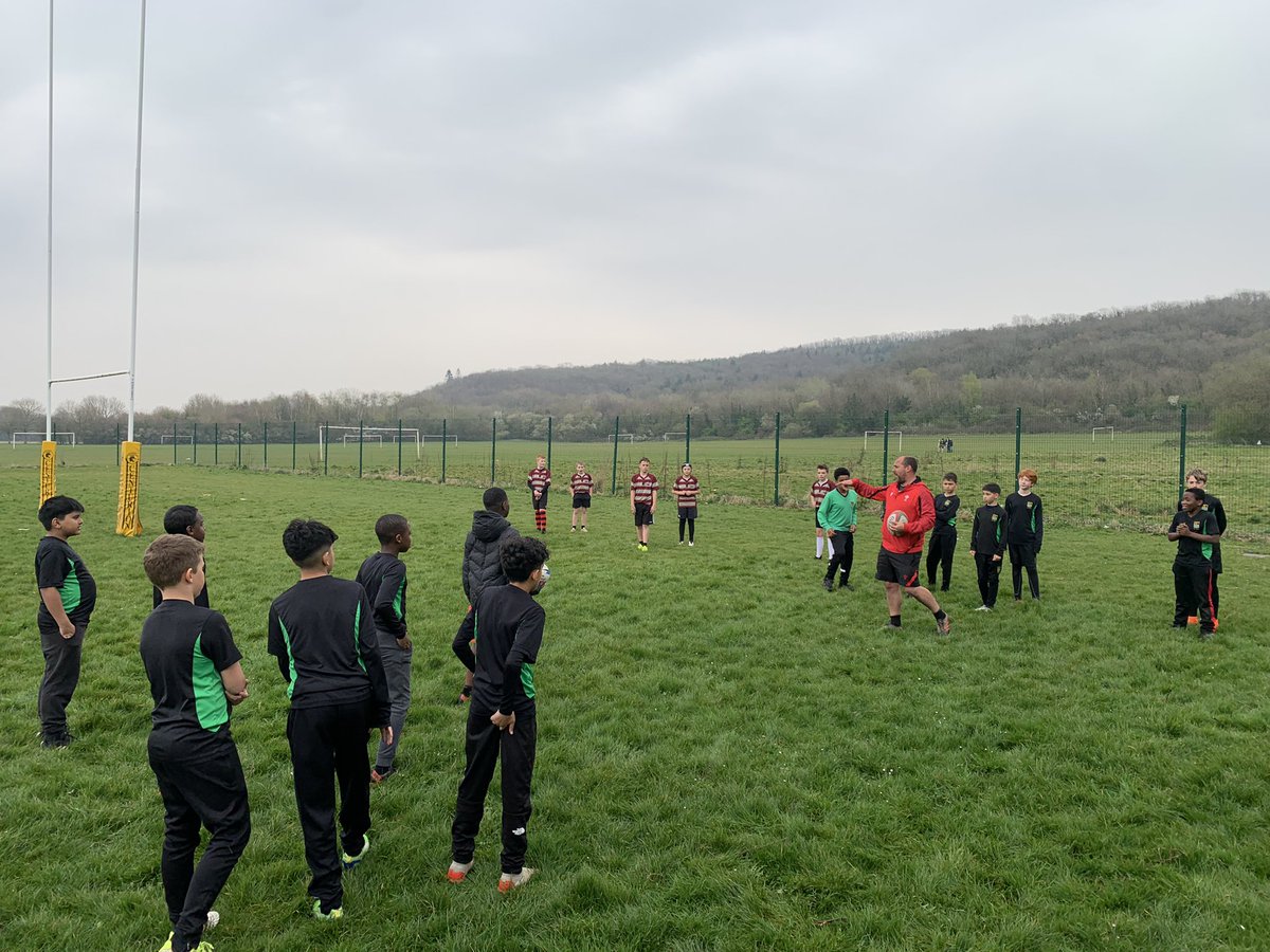 FitzalanHs's tweet photo. Joint sevens training session with @CWCHS_PE and @stteilos_PE today in preparation for the upcoming URDD 7’s. Great learnings for our boys, thank you to Cardiff West for hosting #rugbycommunity https://t.co/i5Cs46BxPR