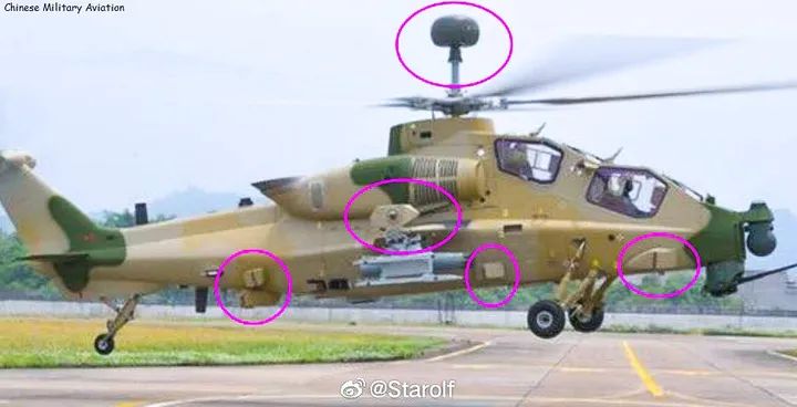 PakistanAdvance's tweet photo. For the first time a Z-10 was seen carrying a mast-mounted radar as shown on this updated Z-10ME.

Additionally it seems to be updated with additional MAWS, new IFF and DIRCM on top of its stub wings.

#Z10ME https://t.co/UogO70SeU5