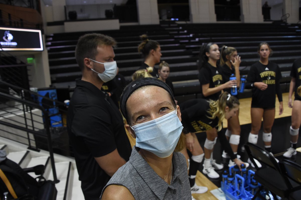 WoffordVB's tweet photo. Happy National Athletic Trainer Month to the best in the business!! 😎🤩
We 🖤💛 you, Anna!! #NATM22 #GoTerriers🤘🏼 https://t.co/ayd4gHpyit