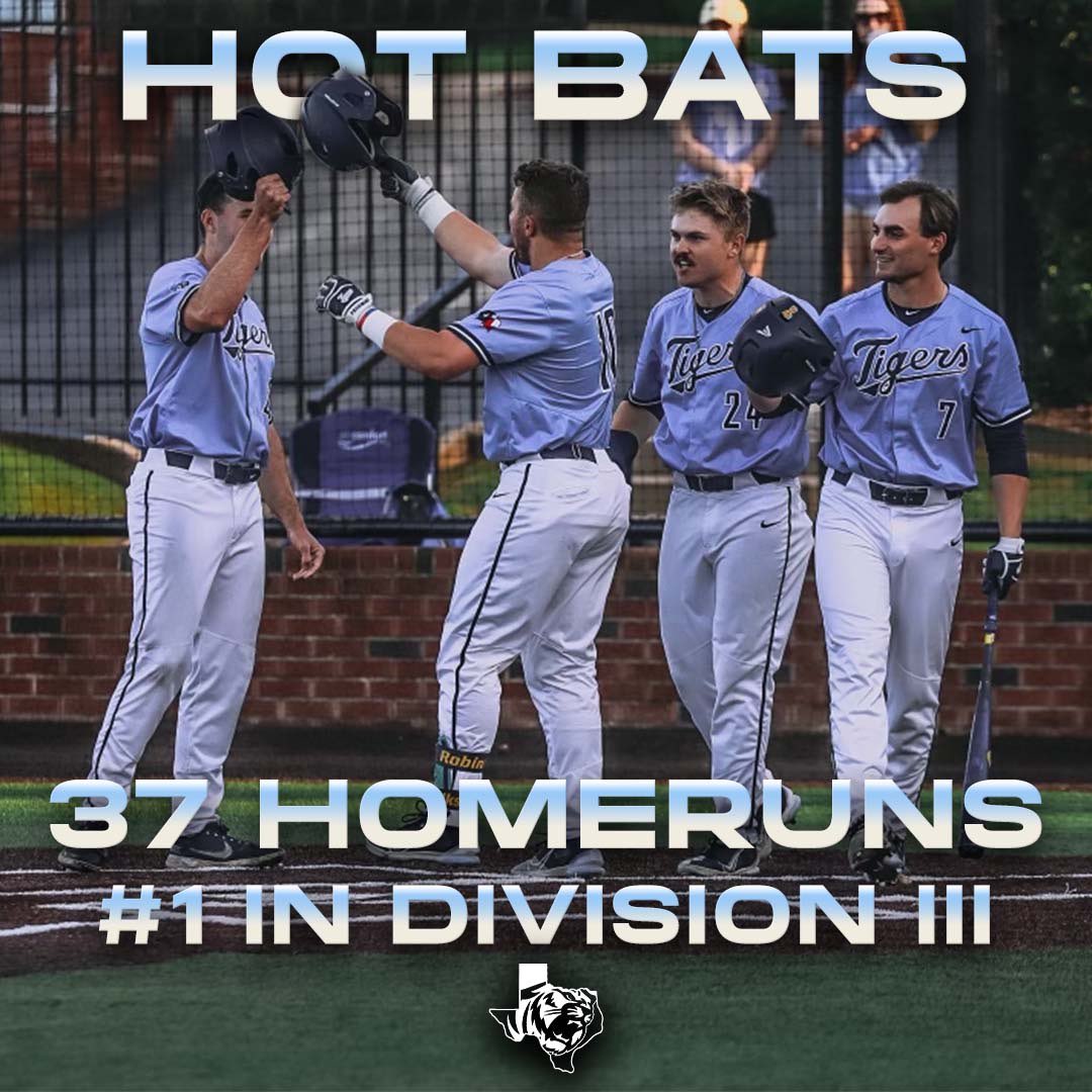 ‼️ #1 IN THE NATION ‼️
With our 6 Home Runs this past weekend, we now lead the nation with 37! 🔥🐯⚾️
#TigerBaseball #TigersUnite