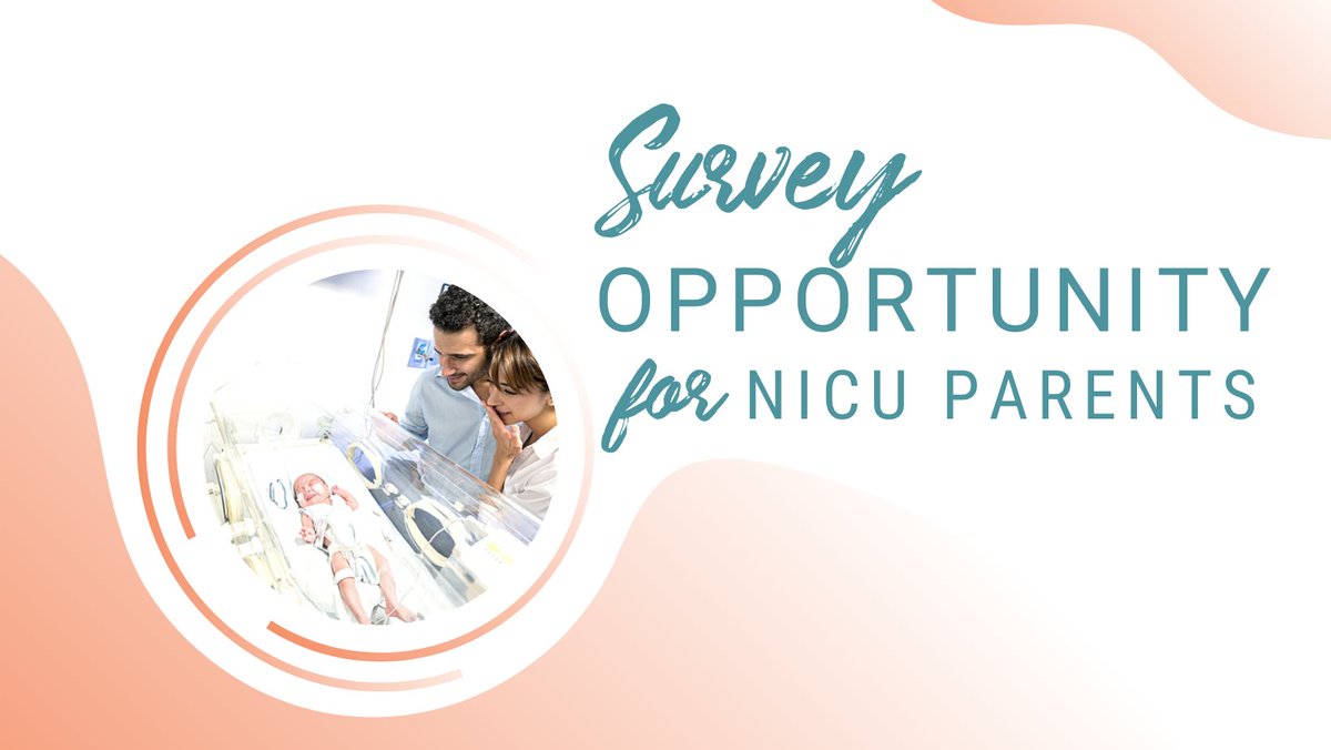 NICUParentNet's tweet photo. If you haven't already, we invite all #NICUFamilies to participate in this short survey to share your #NICU experiences. https://t.co/yjev47TXH4

#ChildDevelopment #TraumaInformedCare #TraumaInformedPractices #InfantMentalHealth #DevelopmentalOutcomes @meccares https://t.co/t96pKLZTIF