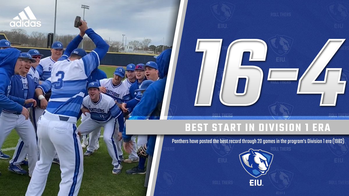 EIU_Baseball's tweet photo. 𝐁𝐄𝐒𝐓 𝐒𝐓𝐀𝐑𝐓 𝐈𝐍 𝐃𝐈𝐕𝐈𝐒𝐈𝐎𝐍 𝟏 𝐄𝐑𝐀

The Panthers have posted the best record through 20 games in the program's Division 1 era (1982) 🥇

#BleedBlue | #Together https://t.co/mC4zaAv3ax