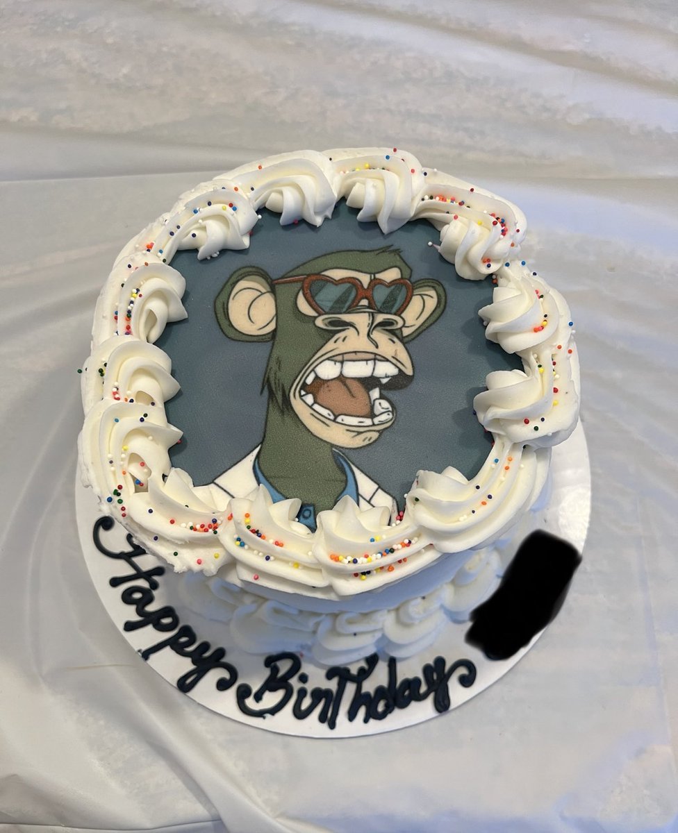 HBD to me 🥳. #BAYC  <a href="/BoredApeYC/">Bored Ape Yacht Club 🍌</a>