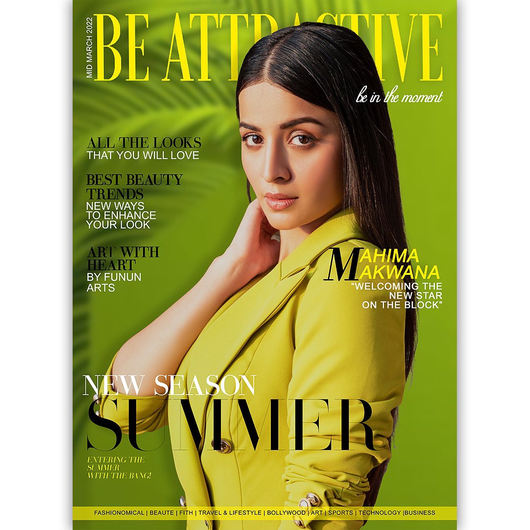 BeAttractive_'s tweet photo. The beautiful, breathtaking and stunning @mahima_makwana graces the cover of @beattractive.in Magazine, Issue Mid March 2022 

Stylist- @tankakitt
Make up - @melwanishweta
Hair- @rohit_bhatkar
Photographer- @mohantyankita03

#MahimaMakwana #bollywood https://t.co/jZvv5C8WrE