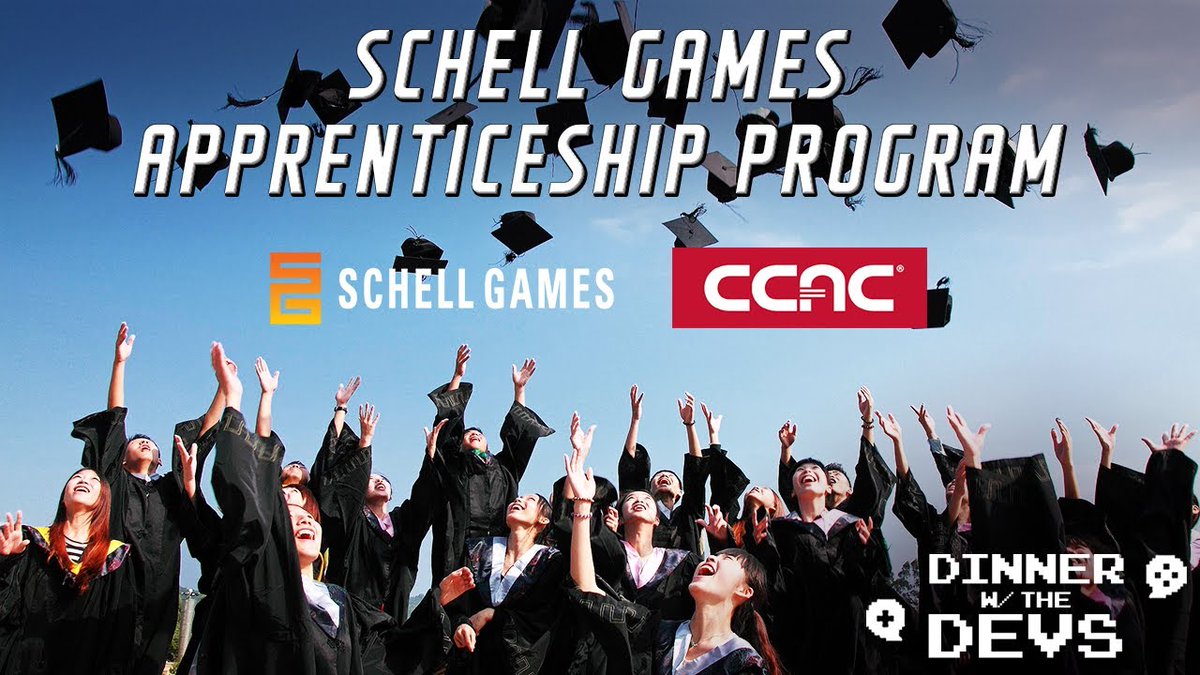 schellgames's tweet photo. We go live on tomorrow at 5 pm ET for Dinner w/ the Devs! We'll be chatting about the Schell Games Apprenticeship Program. Don't miss it! https://t.co/EKpTM0i49k 
#gamedev #GamingNews https://t.co/ZDkbvPXGwl