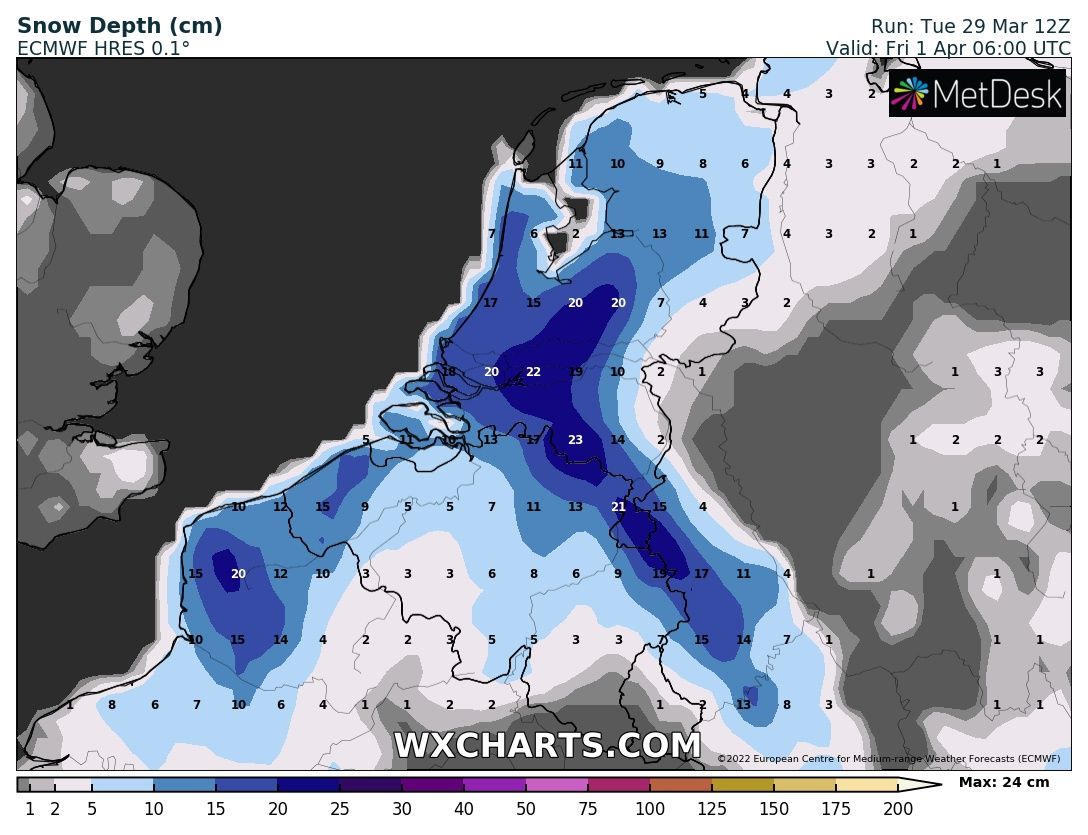 Even 15-20 cm sneeuw of t normaal is as donderdag