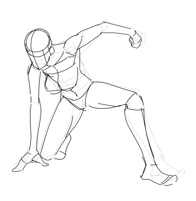 今日はここまで…

三点着地練習してました あと手 