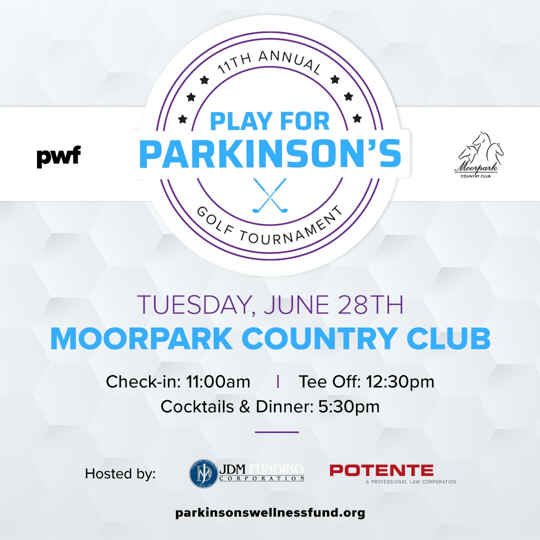 pwfund's tweet photo. We are thrilled to bring back our Play for Parkinson’s Golf Tournament on June 28th. This years tournament will be held at the beautiful @MPCCGolf . With the demand and support of the #PWF needed more than ever, we thank you in advance for your support. https://t.co/Mcu0cEMtEb