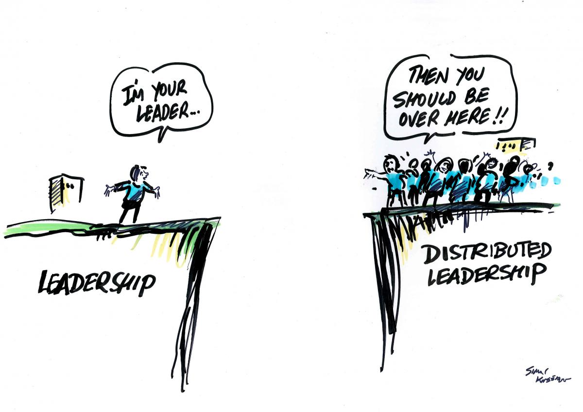 AvrilSarena's tweet photo. A powerful image portraying Distributed Leadership! Bringing people together by reducing the divide! #pdsl #distributedleadership #leadership  @niamhickey @patriciamannixm @Leaders_SoE https://t.co/8U6xldUPFg