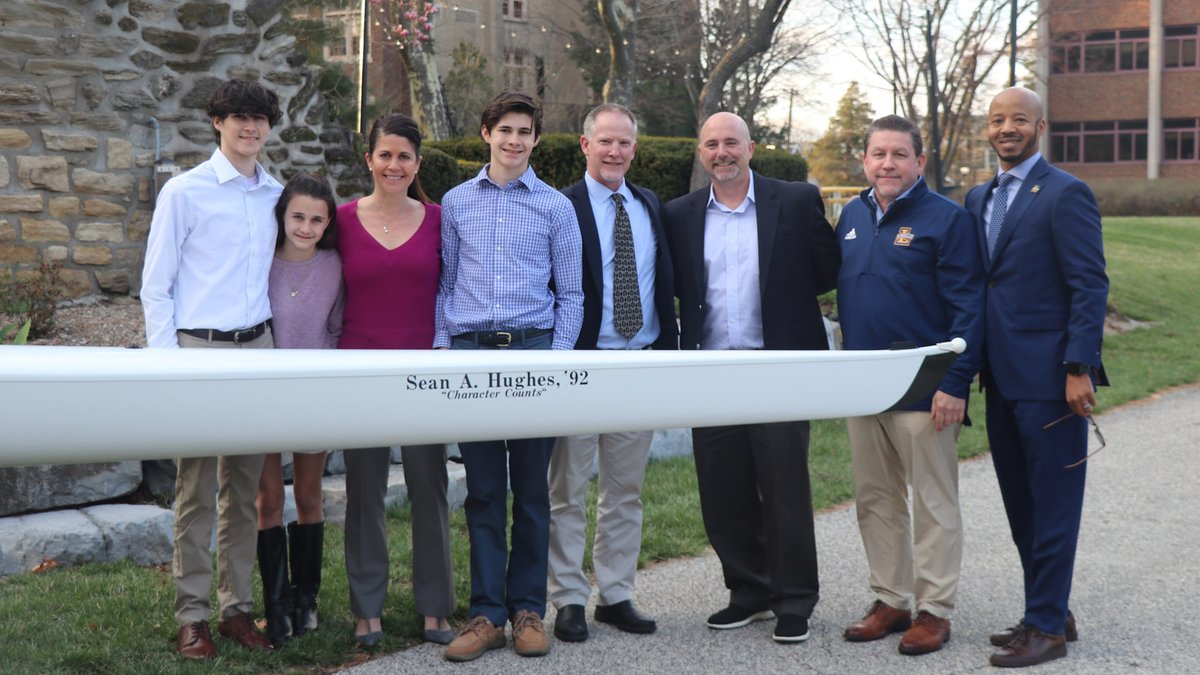 LaSalleRowing's tweet photo. Our new boat has been dedicated to remembering the life and legacy of Sean Hughes '92, who tragically passed away in November. #CharacterCounts 

✍️: https://t.co/WeqWqmoDM2 https://t.co/HrkAEB290Y