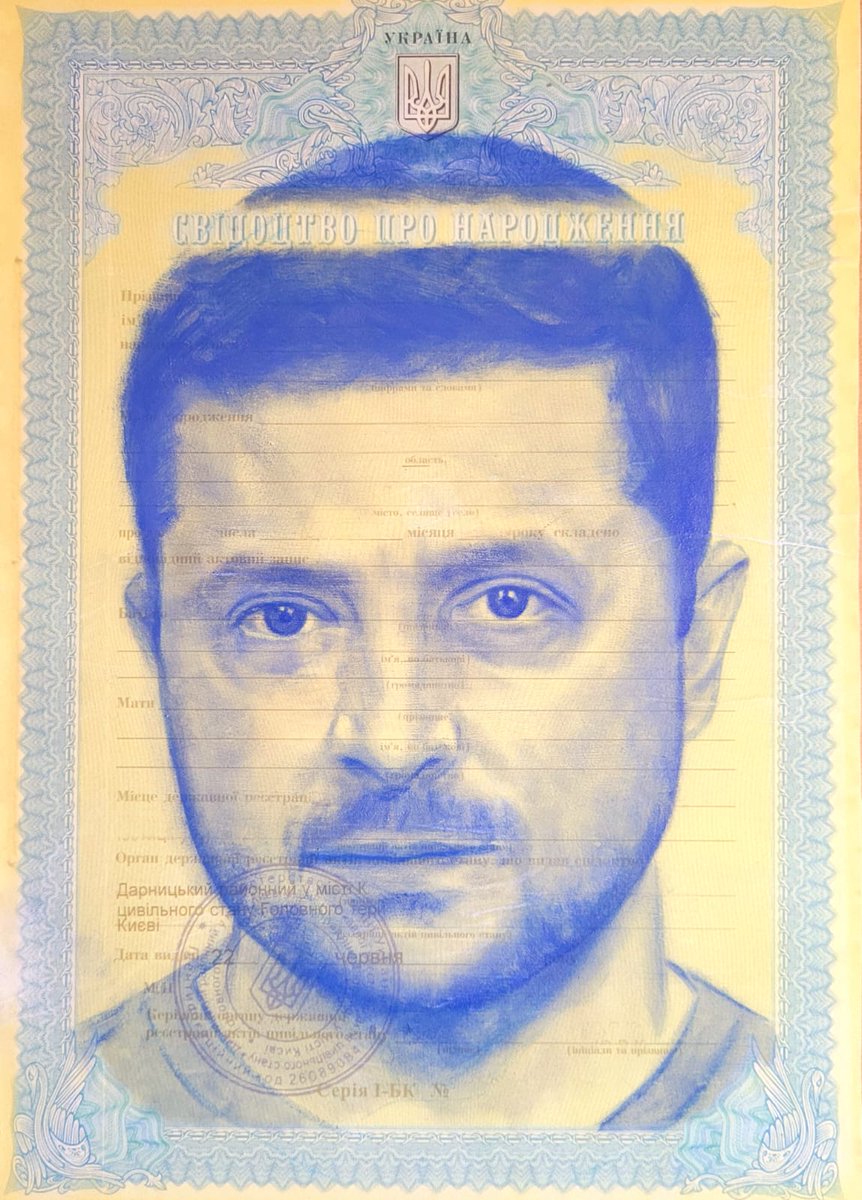 My husbands @gerkennyart latest artwork in solidarity with #Ukraine  #StandWithUkraine instagram.com/p/Cbsngppstpg/…