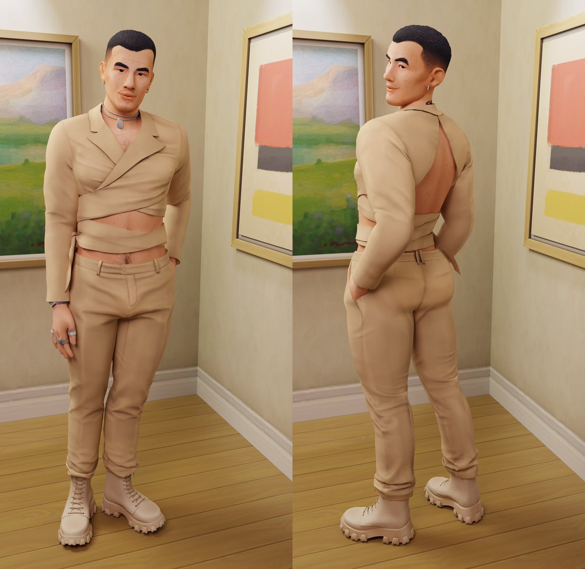 The only photos on Atash’s camera roll after taking Sunny to an art exhibit and “taking photos of his favourite pieces” 😛 #TheSims4 #ShowUsYourSims