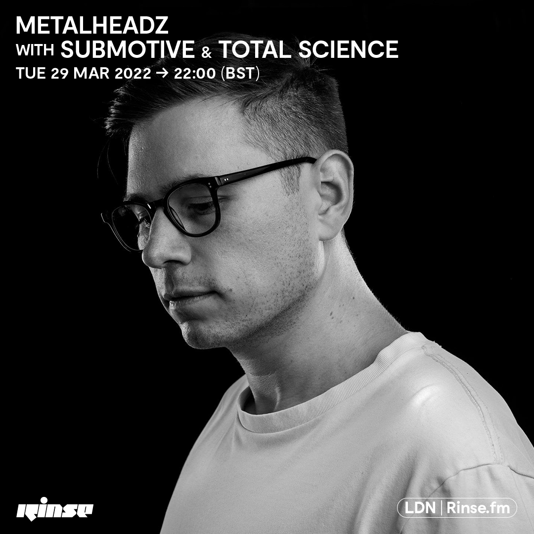 RinseFM's tweet photo. Next up at 10PM it's @metalheadzmusic with @Submotiveuk &amp; #TotalScience on https://t.co/Q0ed1kLtwe &amp; 106.8FM
#RinseFM https://t.co/cBePYD4a6a