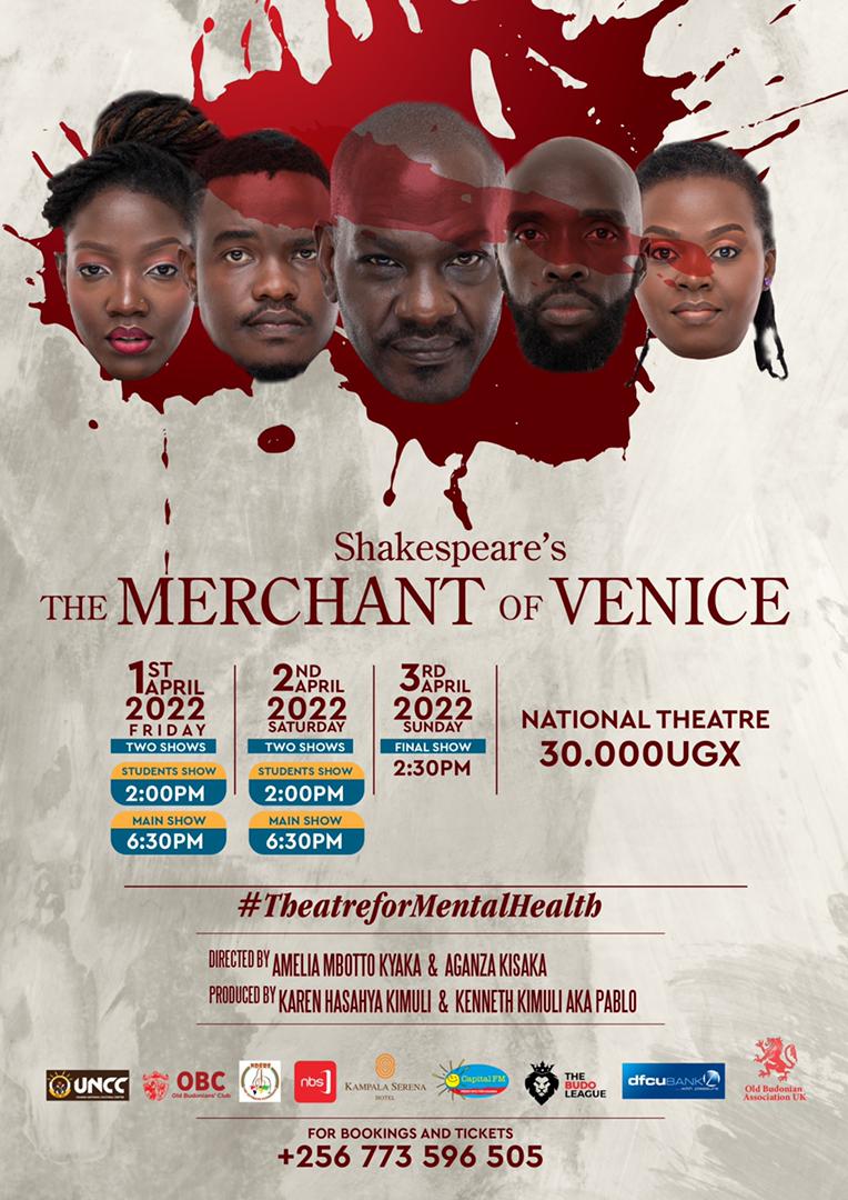 PabloKimuli's tweet photo. It's a once in a lifetime experience that you can't afford to miss! #TheMerchantOfVenice showing at #NationalTheatre this weekend #Fri1st -#3rdApril22Β fee #30K only!
More details on the poster below ππΎππΎ https://t.co/yIZqsVDKqF