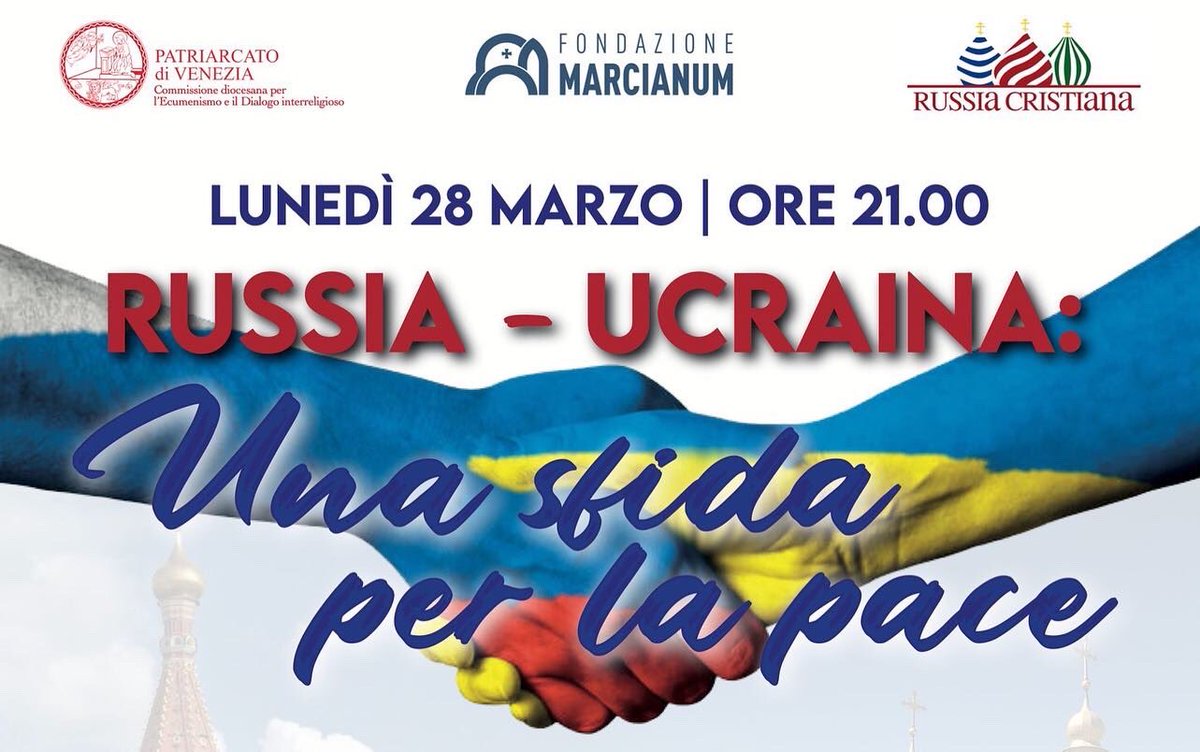FMarcianum's tweet photo. Tante persone collegate e molti spunti di riflessione su una tematica attuale e di non facile lettura come quella della #guerra tra Russia e Ucraina.
Grazie ai relatori e al #patriarca Mons. Francesco Moraglia che hanno saputo tracciare spiragli di #pace https://t.co/9jSWcvjfAb