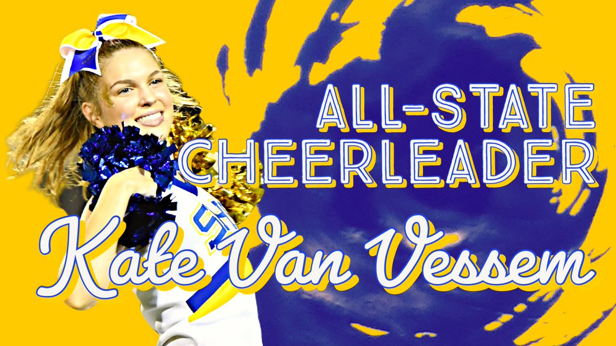 Senior Kate Van Vessem is named to the All-State Cheer team. Congratulations, Kate! <a href="/katevanvessem/">Kate Van Vessem</a>