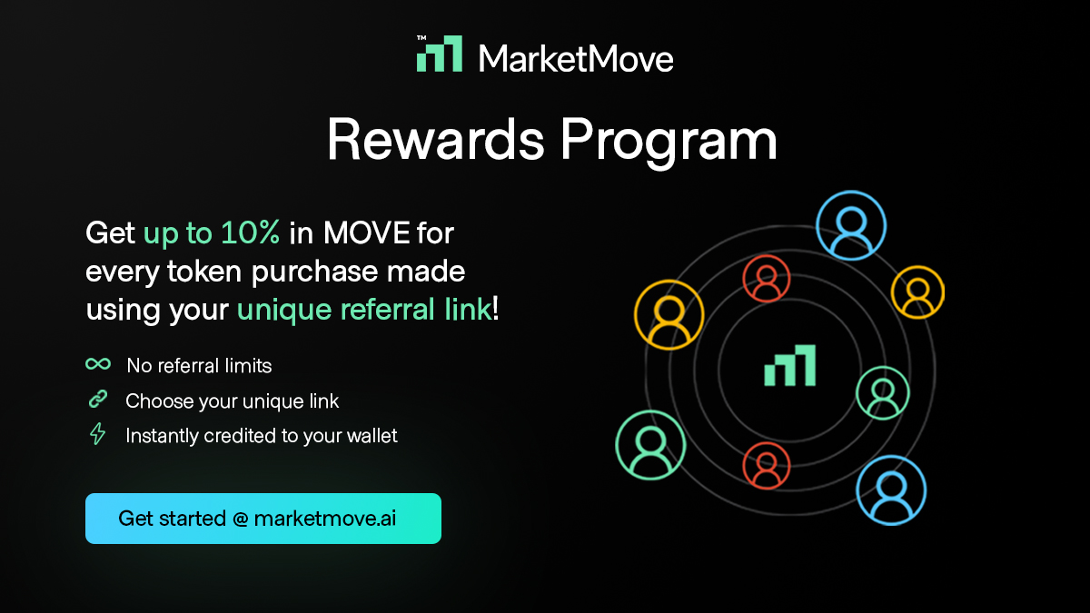 🥳 Surprise!!!

📍THE MOVE X REWARDS ARE LIVE. 

👉 Go to marketmove.ai/rewards and claim your UNIQUE LINK right now! 😎

Learn more:
➡️ t.me/MarketMoveAINe…

#MarketMove #JoinTheMOVEment #MOVEX #Rewards #Affiliate $MOVE