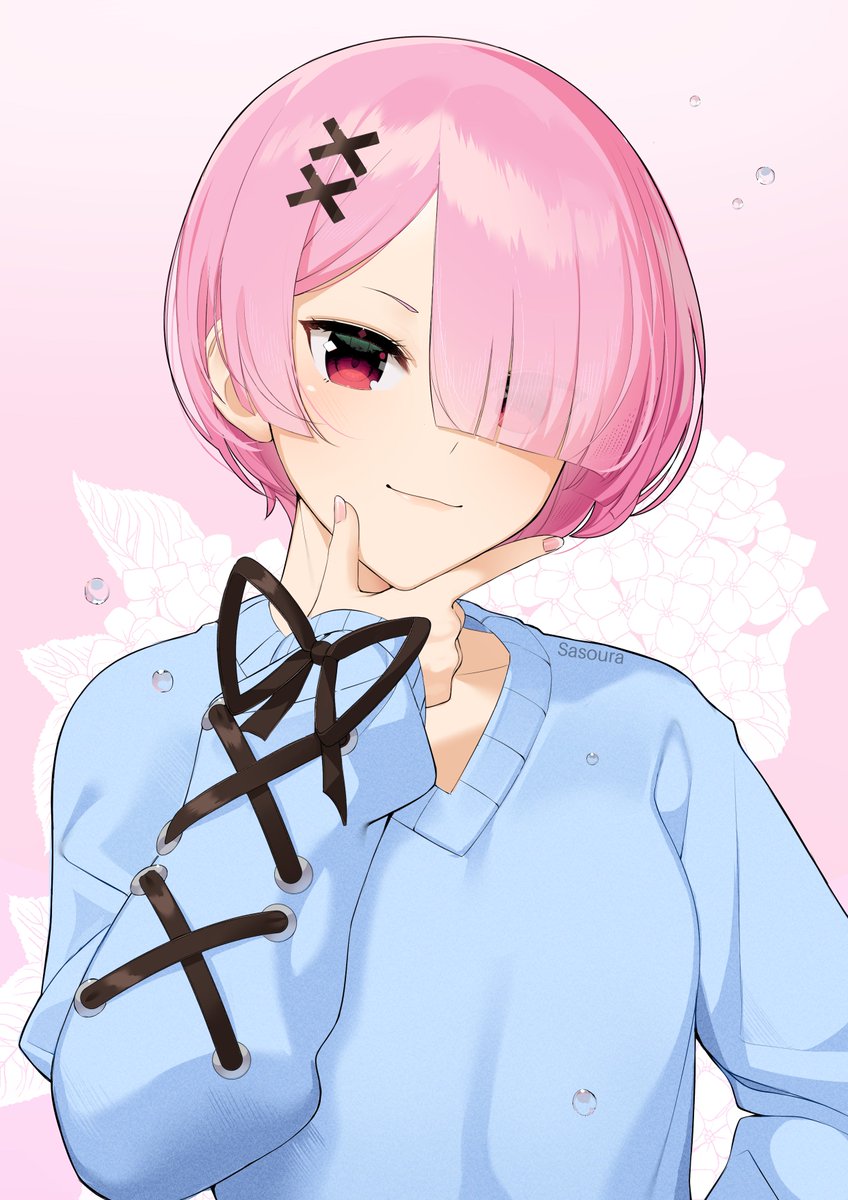 ラム(リゼロ) 「Comfy sisters❤️💙 」|Sasouraのイラスト