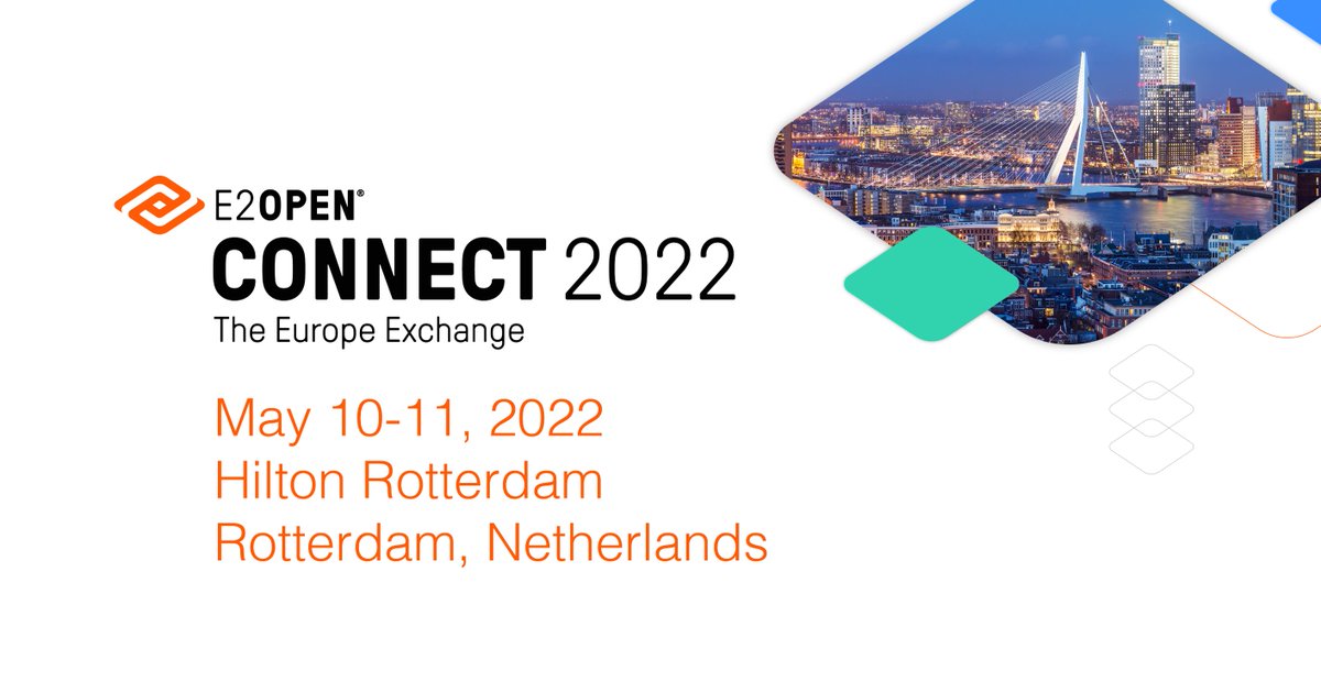 e2openchannel's tweet photo. Join us for CONNECT 2022: The Europe Exchange! It’s the biggest event of the year for the omnichannel, supply chain, and logistics community as forward-looking companies take on the supply chain resiliency challenge. REGISTER NOW: https://t.co/0dBHAaoxkf

#E2CONNECT https://t.co/bLIcmIxfMD