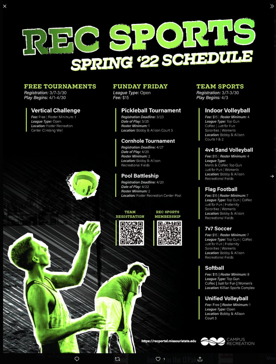 <a href="/_MSUCampusRec/">Campus Recreation</a> Schedule design looks... ✨familiar✨ <a href="/_MSUCampusRec/">Campus Recreation</a> 🤔