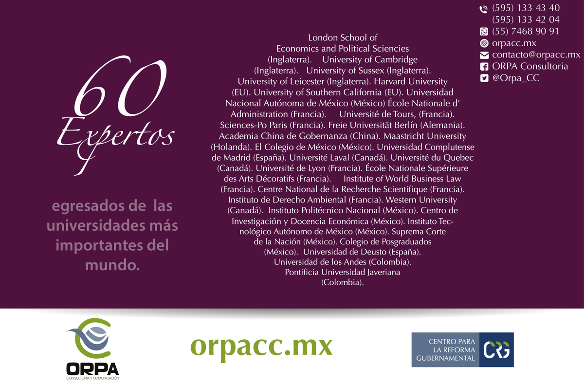 Inicia labores nuestro Centro para la Reforma Gubernamental #CRG, donde gobiernos y administraciones públicas tienen a su servicio CONOCIMIENTO DE CLASE MUNDIAL. Obtener mejores resultados, requiere CONJUNTAR EL PODER HACER con el SABER HACER.  orpacc.mx