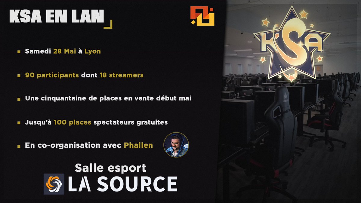Et... si on se revoyait tous bientôt ?

Le prochain KSA aura lieu en LAN à <a href="/LaSource_esport/">LaSource</a> le 28 mai !

L'événement est co-organisé avec <a href="/Phallen_xx/">Phallen</a> et soutenu par <a href="/DOFUSfr/">DOFUS</a>. On sait pas vous, mais on a hâte 🤩