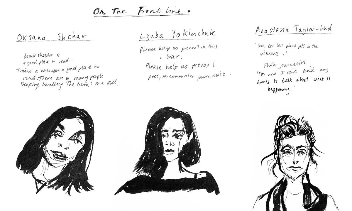 We're thrilled to share these sketches by our wonderful Artist in Residence at Sunday’s poetry gala, award winning political cartoonist and illustrator @hennybeaumont (5/7)
#StandWithUkraine