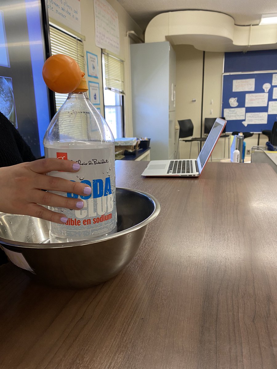 wdsgradesix's tweet photo. What will happen to the balloon when we place it in a bowl of hot water? Expanding on our knowledge of the properties of air. #cbescience #propertiesofair #wdsgrade6 #wds https://t.co/qF7wUPJhvk