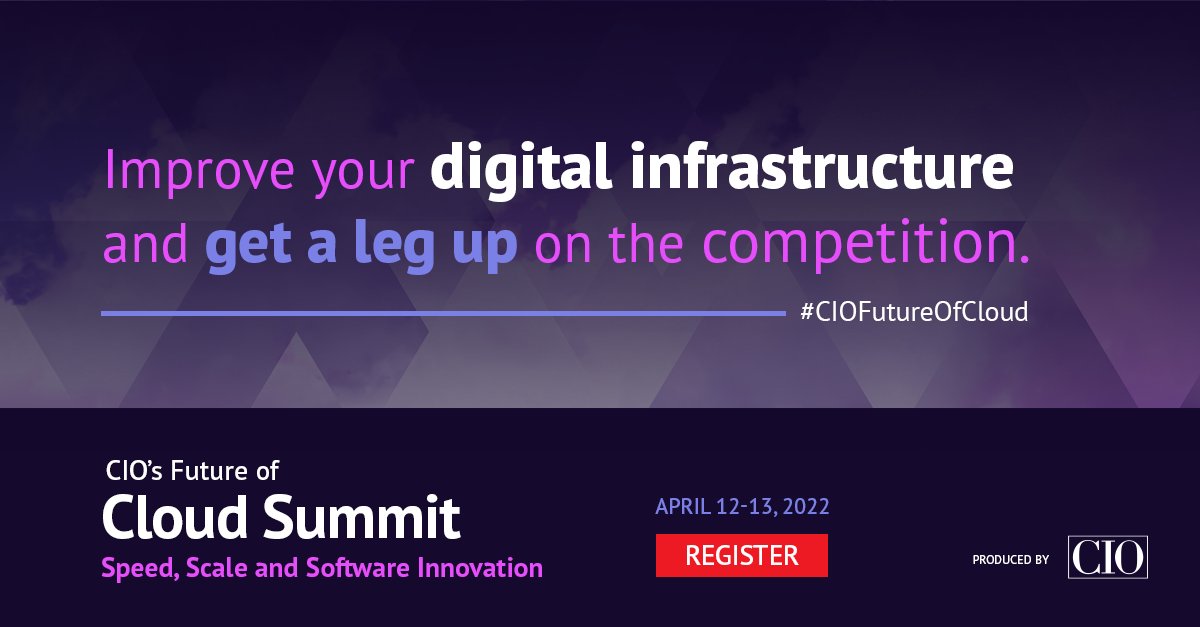 monkeyc96's tweet photo. Join global experts in digital infrastructure on April 12-13. Leaders from technology, finance, public policy  share their strategies to build systems designed for growth, and make cloud-native tech ready for any future. https://t.co/DbklxngFoj #futureofcloud #CIOFutureOfCloud https://t.co/eqIL3YIANv