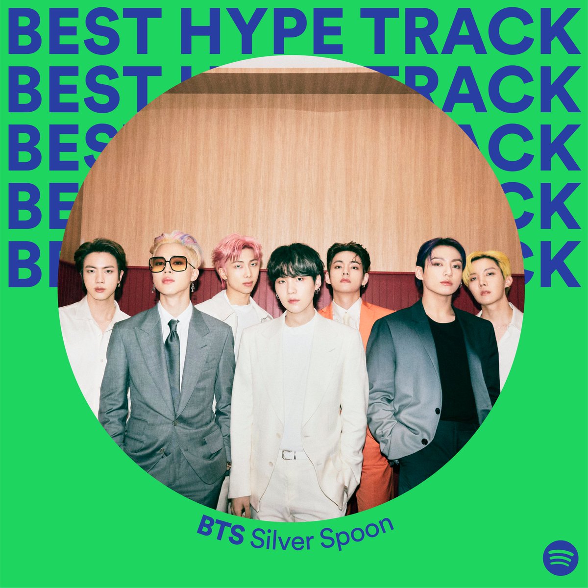 Spotify's tweet photo. It’s official… #BTS - Silver Spoon takes the Best Hype Track crown 👑💜 https://t.co/L8IF6UIVgy