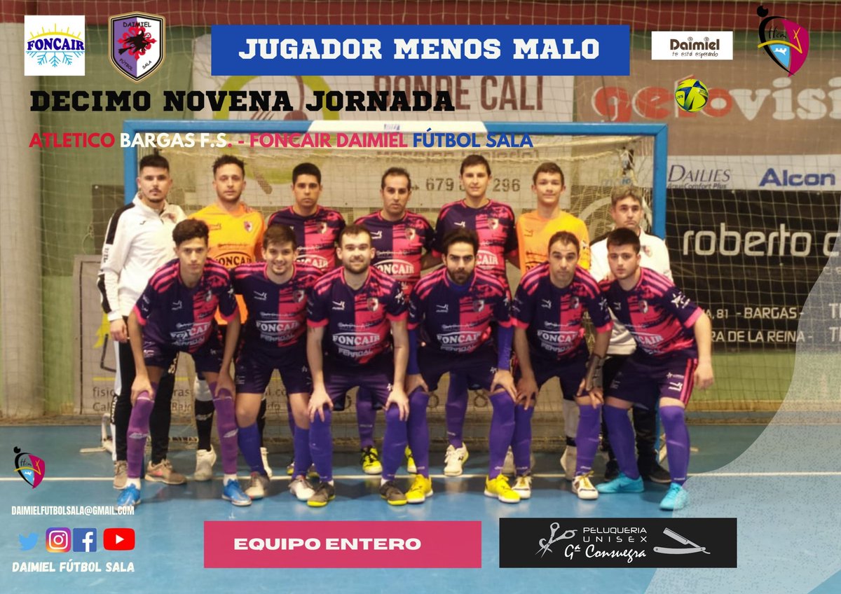 DaimielFutSala's tweet photo. 𝐉𝐔𝐆𝐀𝐃𝐎𝐑 𝐌𝐄𝐍𝐎𝐒 𝐌𝐀𝐋𝐎

👉 En esta jornada no es un jugador el que ocupa esta sección, sino es el equipo👫👫 entero 💜, que se puso el mono de trabajo 🛠🧰 e hizo un partido 💯

Esta semana 📝 nos la trae 𝐏𝐄𝐋𝐔𝐐𝐔𝐄𝐑Í𝐀 𝐔𝐍𝐈𝐒𝐄𝐗 𝐆𝐀𝐑𝐂Í𝐀 𝐂𝐎𝐍𝐒𝐔𝐄𝐆𝐑𝐀 https://t.co/1Ky2QTmQZh
