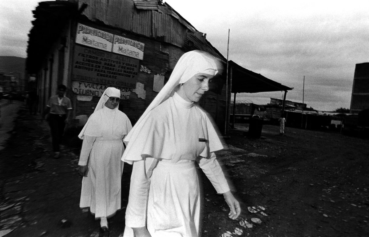 edkashi's tweet photo. Photos from #AbandonedMoments: A Love Letter to Photography, published by @kehrerverlag. https://t.co/P37IwKdOZk @edkashi/@VIIPhoto A young man / Nuns walking through streets of Armenia, Colombia, 1981 #edkashi #viiphoto #KehrerVerlag #photobook #photojournalism #fromthearchives https://t.co/EBroXTdakU