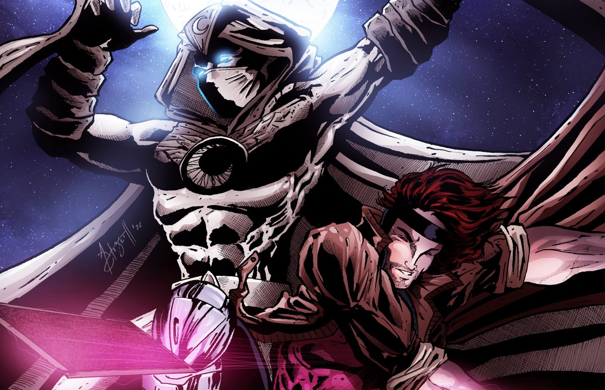 AfizethArt's tweet photo. New #LineitisDrawn on https://t.co/pW1UEUNHay
We drew your suggestions for team-ups with comic book characters and Disney+'s newest star, Moon Knight.
@jtyce19 suggested
#Gambit
Full image:
https://t.co/RDrBcIYHMx https://t.co/DtBt9a6xYg