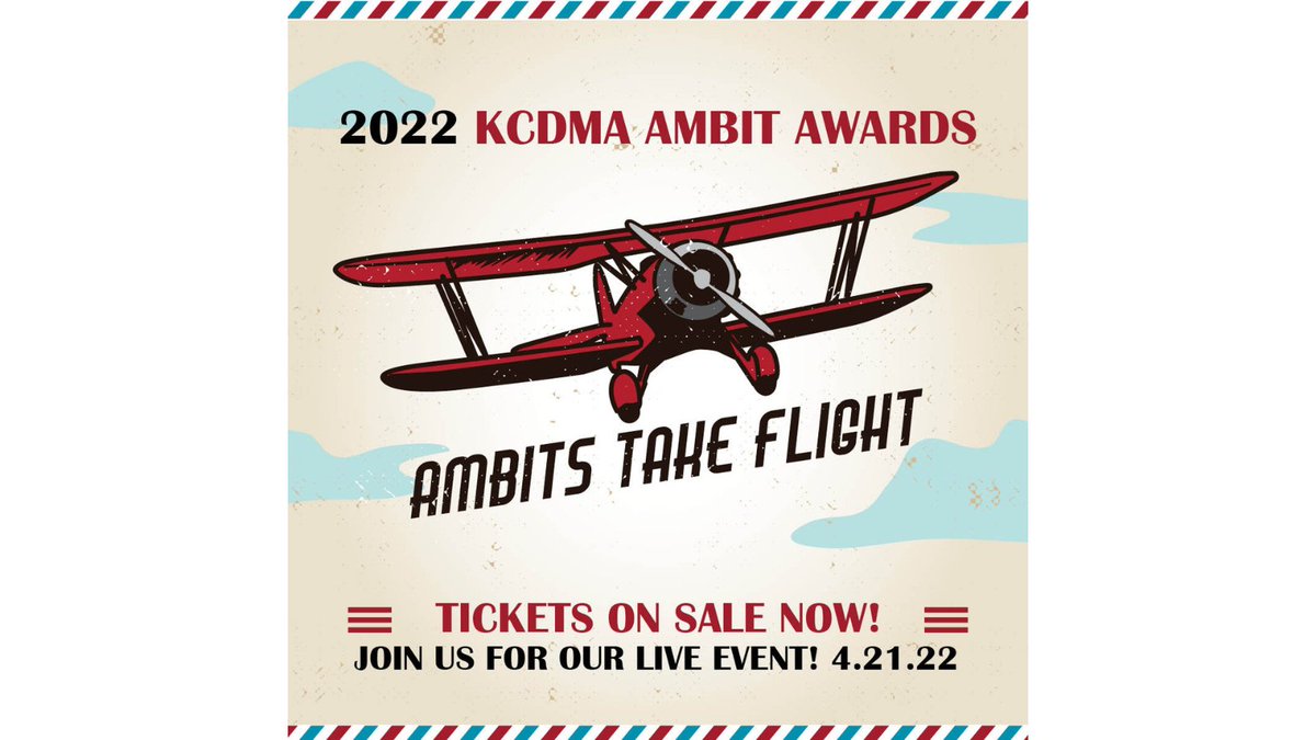 ✈️ Tickets are on sale for our LIVE AMBIT Awards on 4/21! ✈️

Time is really flying! The AMBIT Awards event is only 3 weeks away! Do you have your tickets yet? They can be purchased here until 4/14: bit.ly/3JsEgao.

Details:
April 21 | 5:30-9:30 pm | The Vox Theatre