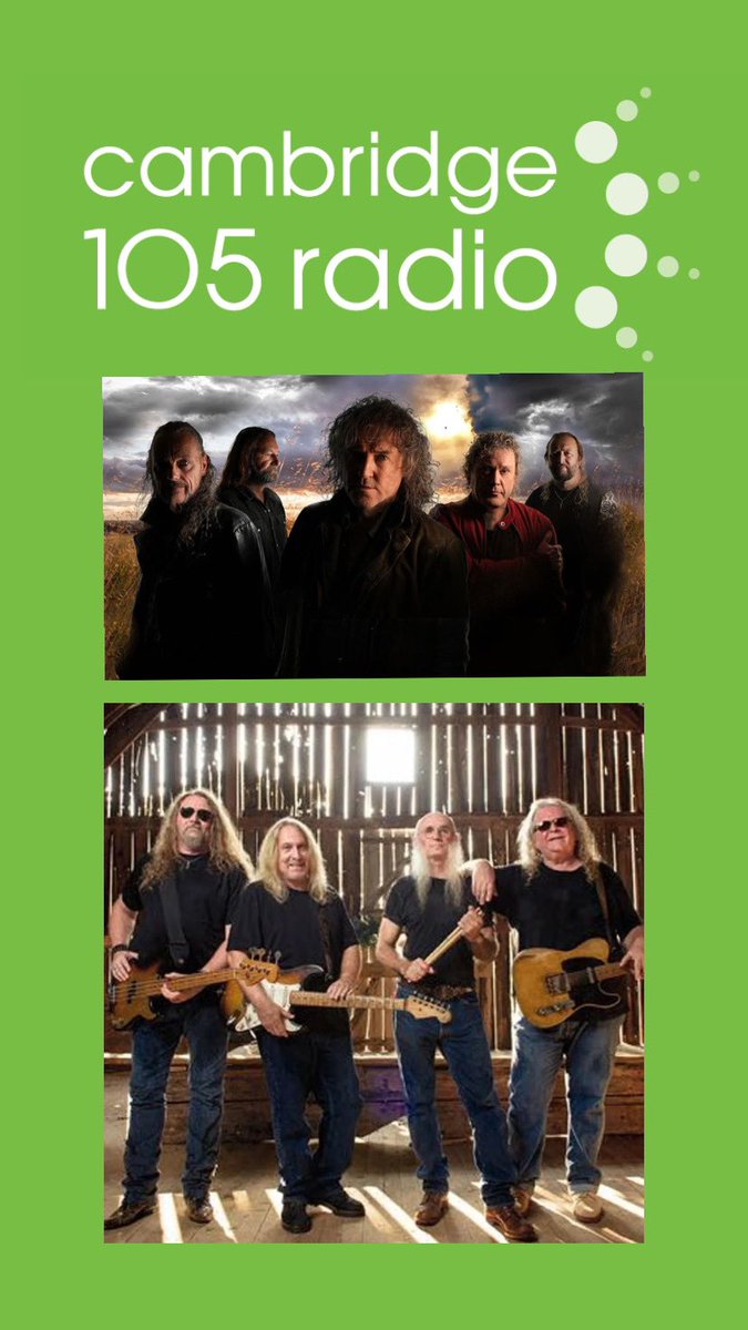 Live at 9pm on @cambridge105 with special guests Richard Young of  Kentucky Headhunters and Darren Wharton of <a href="/BandDare/">Dare Band</a> <a href="/KyHeads/">Kentucky Headhunters</a> 

FM. Digital. Online. Smart Speaker. Radioplayer.