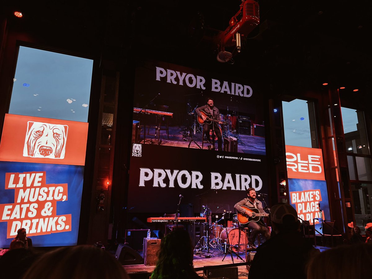 OleRed's tweet photo. Our friend @BairdPryor stopped by Ole Red Nashville last night, and we can’t wait to see him continue the #SpringBlake fun in Gatlinburg this Thursday! 🙌 https://t.co/4LywoEZT3l