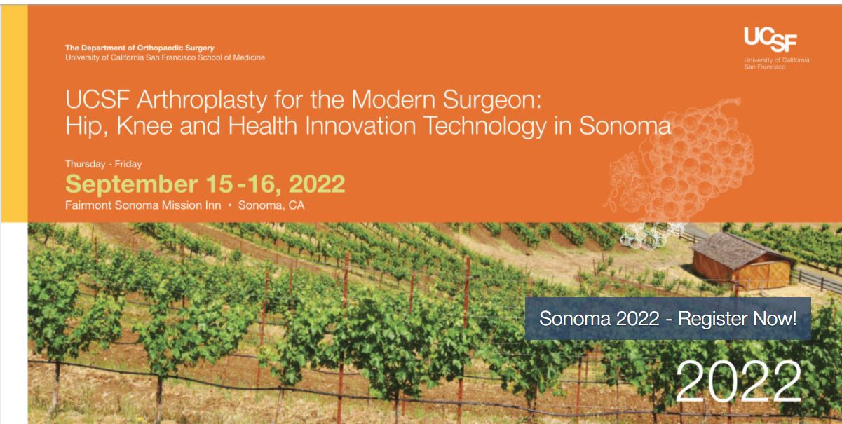 UCSF OrthoSurg on Twitter "Register UCSFOrthosurg UCSF Arthroplasty