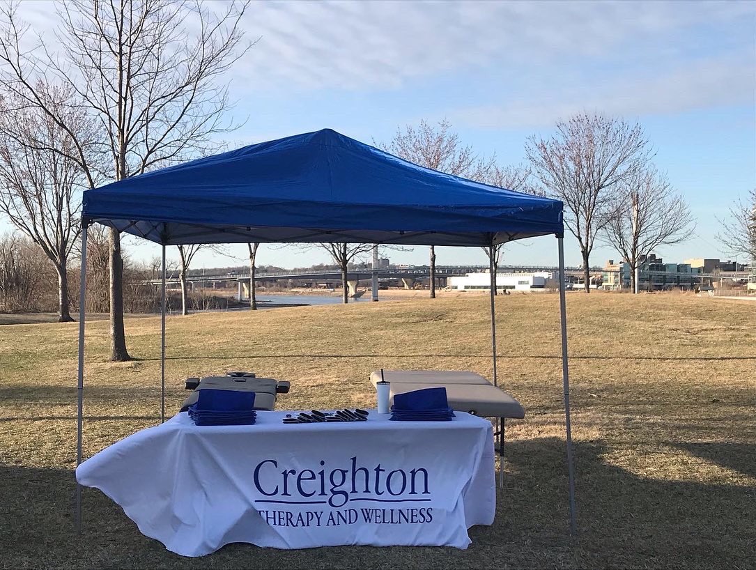 CUTherapy's tweet photo. Dr. Rudd and Dr. Weber participated in the 25th Annual Sherman-Steichen Memorial Race this past weekend. Dr. Rudd has now beat Dr. Weber in a 5k and March Madness Tournament Bracket Challenge over the past month! 🤣 https://t.co/GCC0bHHzOI