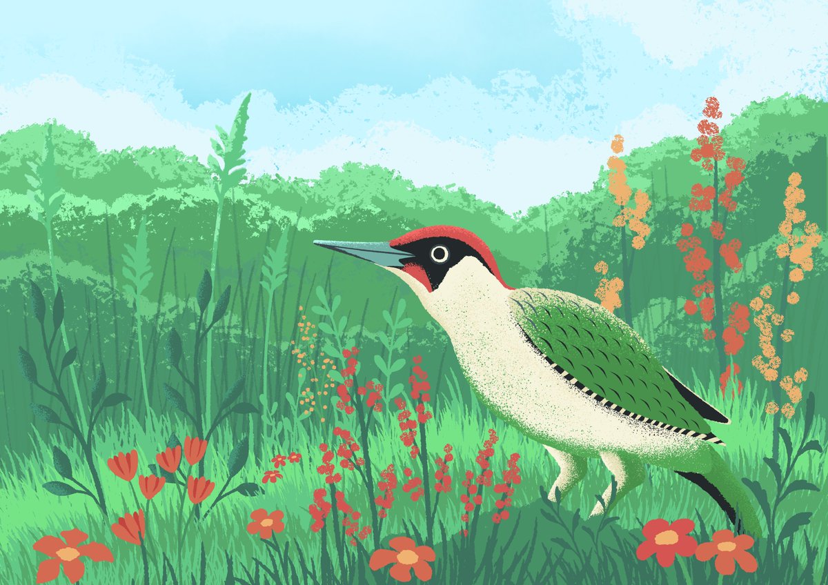 「I can hear the birds sing every morning 」|Jacek Matysiak 🦛 open for commissionsのイラスト