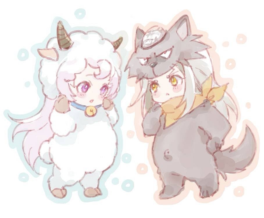 zihu2020's tweet photo. 綺羊羊和最太狼 https://t.co/GKtCrKjDVH
