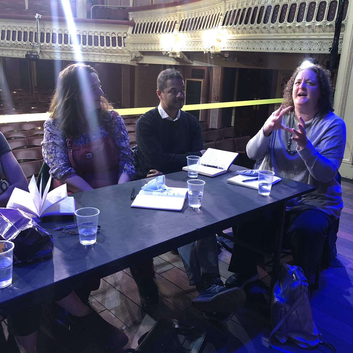 GregMosse's tweet photo. Backlit playwrights ! @kateweb / @nmarkou1 / @ShaiHussain / @Voices4Real / @franbushe / @cobos_rebeca https://t.co/ON96yClkSy