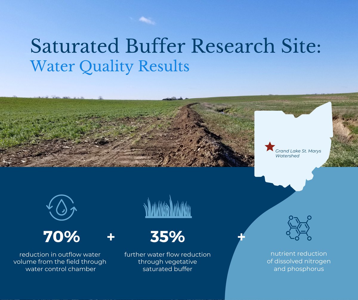 OhioDemoFarms's tweet photo. Researchers from @LakeCampus and Mercer County are studying the water quality benefits of installing a saturated buffer near cropland at a test site in the Grand Lake St. Mary’s watershed area.

Want to learn more about their first-year findings? 👇
https://t.co/2qaSN687x3 https://t.co/DzIQGT0cnu
