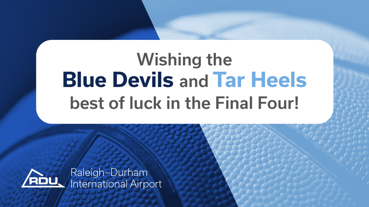 RDUAirport's tweet photo. Tobacco Road takes flight ✈️ @Delta is adding service to @flyneworleans this weekend for the college basketball game we still can't believe is actually happening. Tickets are on sale now. See y'all in NOLA, @UNC_Basketball and @DukeMBB 🏀 https://t.co/8SLMRkO8uf