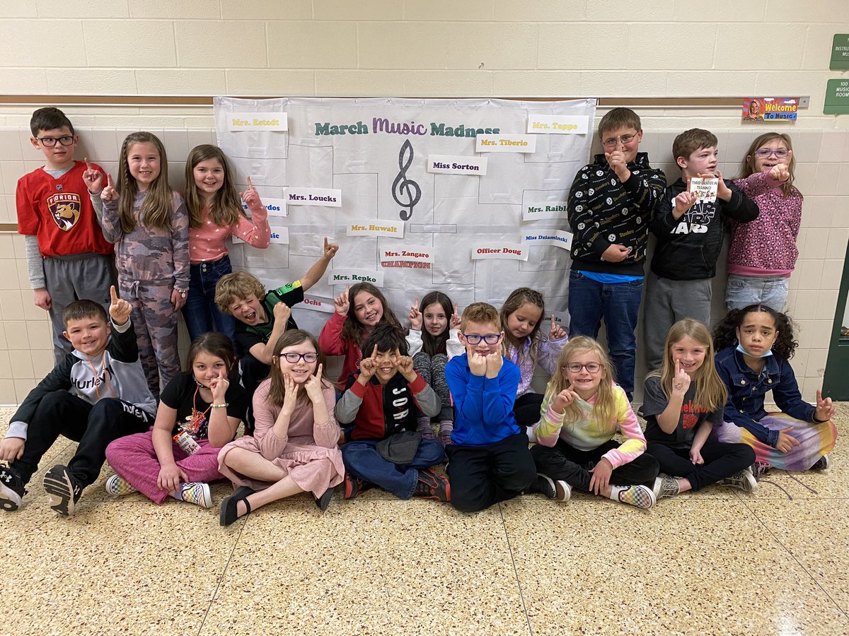 _kochs's tweet photo. Congratulations to our Greenock March Music Madness winners, Mrs. Zangaro’s class! Our favorite song was, We Don’t Talk About Bruno! So much fun!! #marchmusicmadness @MrsZangaro @GOMV_EF https://t.co/hcS8D1jvjA