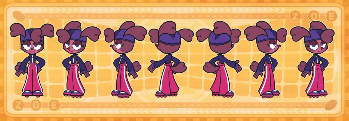 ajmarekart's tweet photo. Aaand here they are: The brand new model sheets for Murphy &amp; Mitzi finally revealed! 
--
Like I said, they aren't too much a departure from what you already know. Just simpler and closer to that angular 2000s goodness. I will reveal more of the cast in the coming weeks! https://t.co/CLZJbnxVwn
