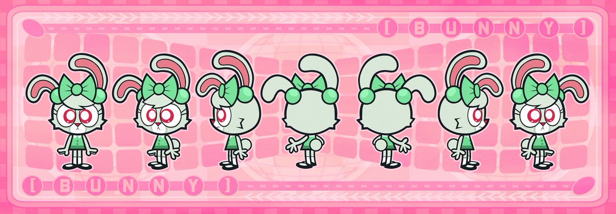 ajmarekart's tweet photo. Aaand here they are: The brand new model sheets for Murphy &amp; Mitzi finally revealed! 
--
Like I said, they aren't too much a departure from what you already know. Just simpler and closer to that angular 2000s goodness. I will reveal more of the cast in the coming weeks! https://t.co/CLZJbnxVwn