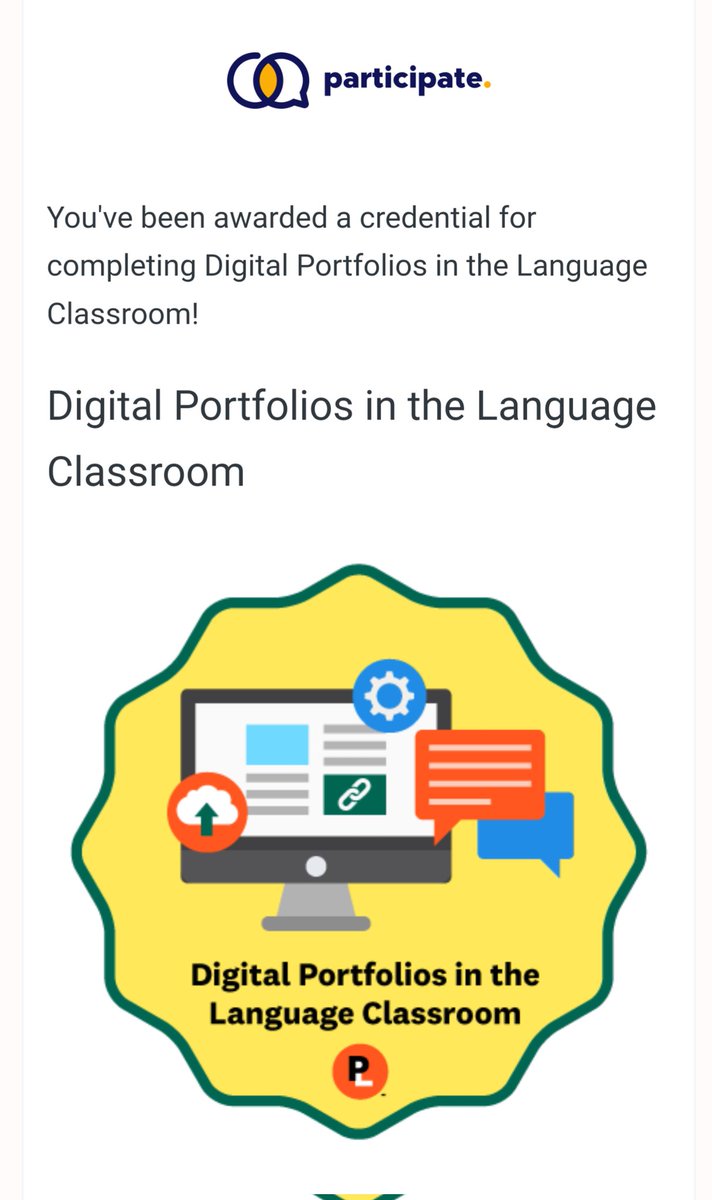 So happy for being awarded this new badge!Gracias <a href="/ParticipateLrng/">Participate Learning</a>  por motivar nuestro constante crecimiento profesional!#teacherambassador #unitedweteach #internationalteacher